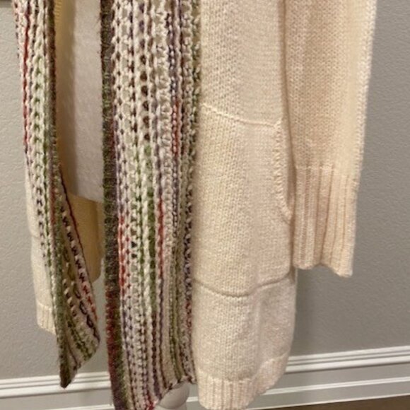 ANTHROPOLOGIE "Angel of the North" Rainbow Hooded Cardigan - Picture 13 of 15